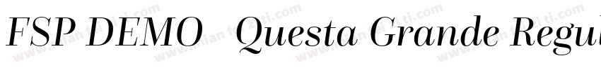 FSP DEMO   Questa Grande Regular字体转换